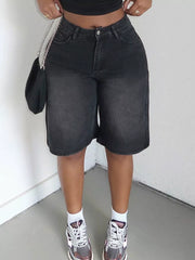 Effortless High-waisted Denim Shorts