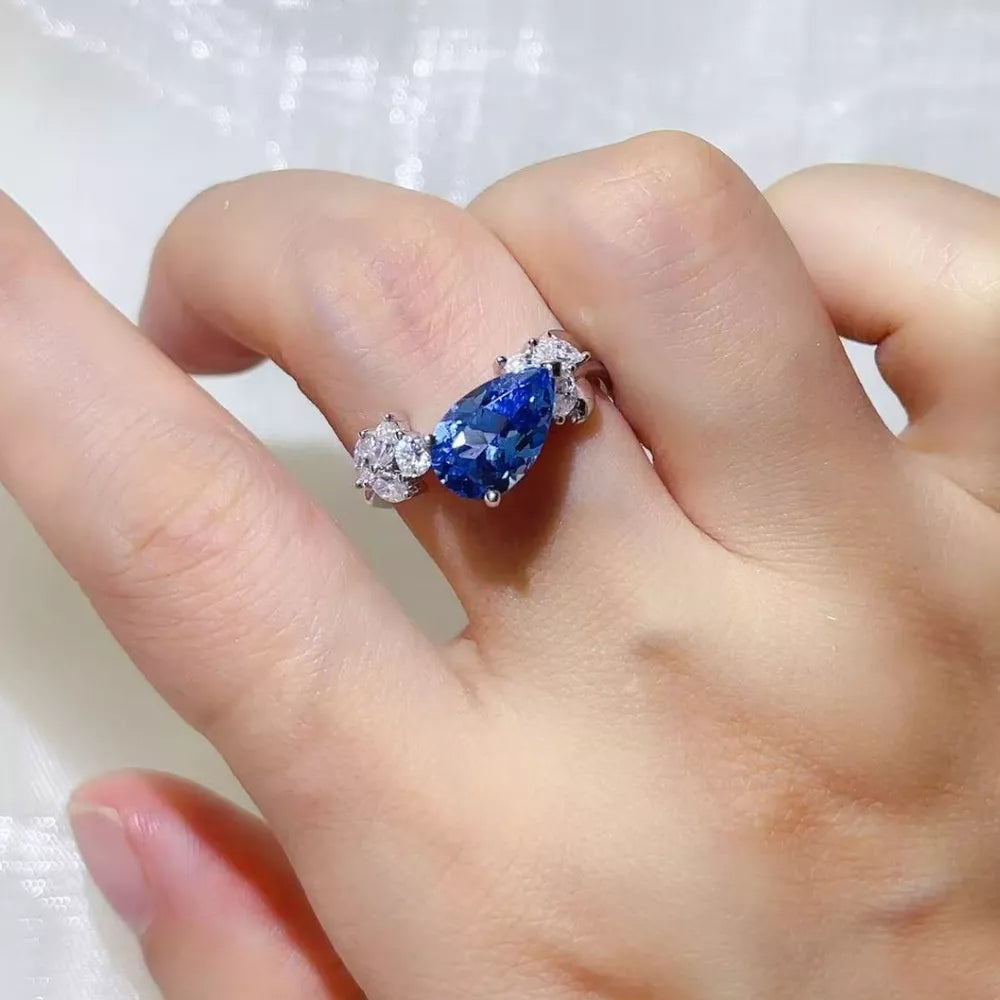 3 Carat Moissanite 925 Sterling Silver Ring, close-up detail