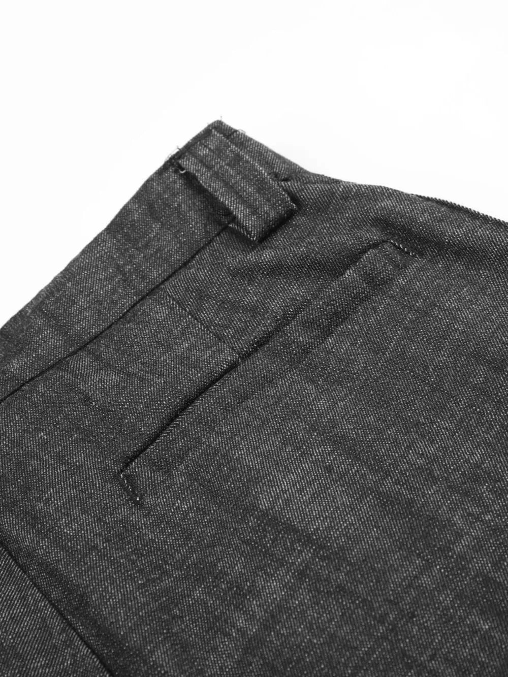 Men's Wide Leg Jeans Black in Black, fabric detail