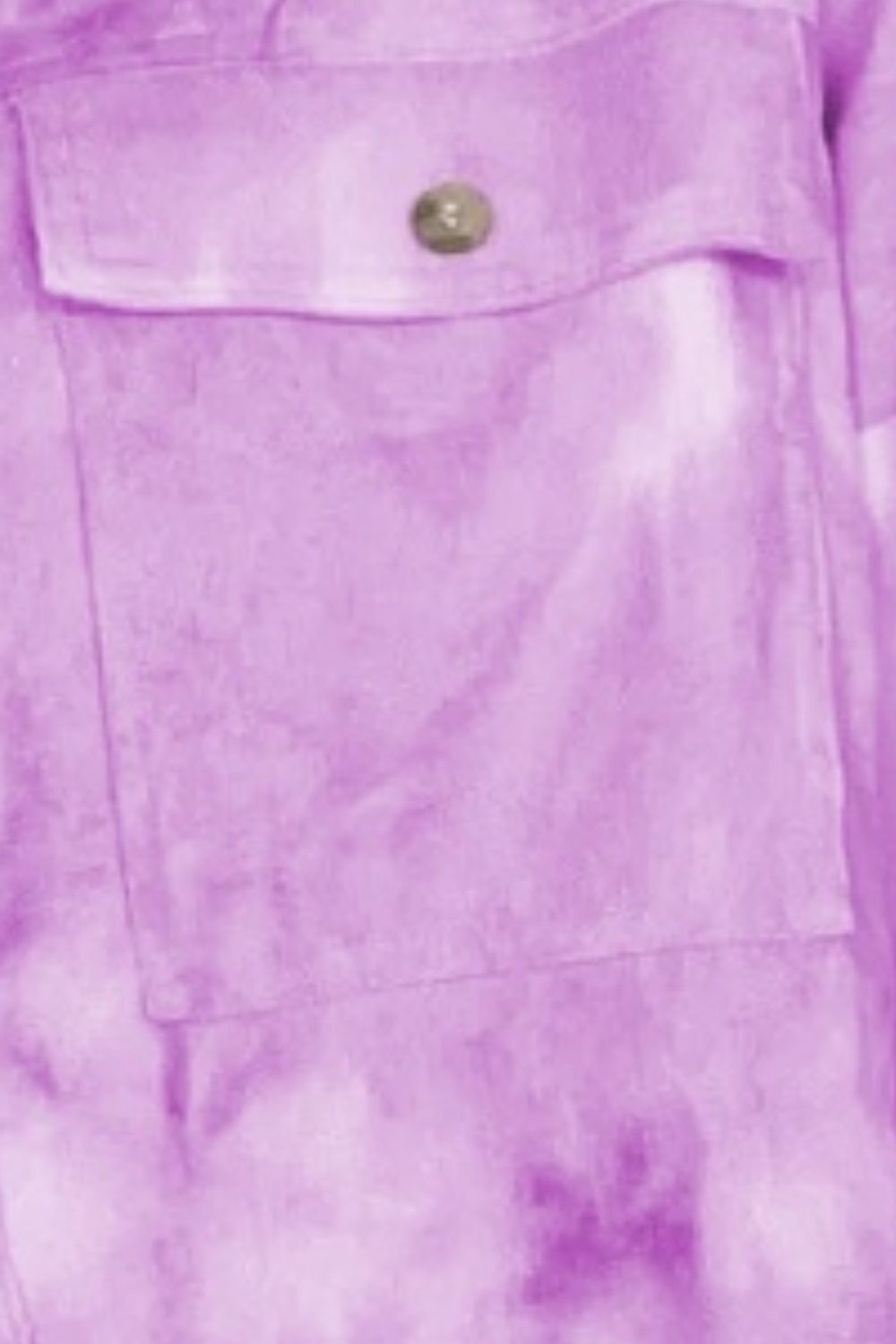 Heliotrope purple cloud wash overshirt with button patch pockets