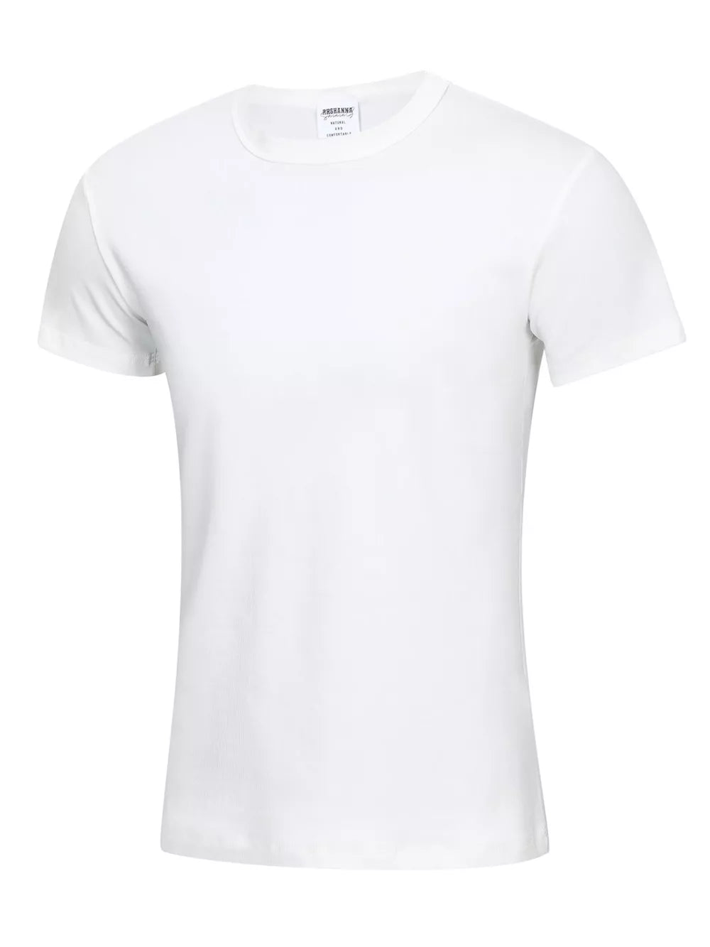 Crew-neck Short-sleeve Top in White, view 12