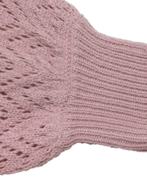 V-neck Openwork Long Sleeve Sweater, fit detail