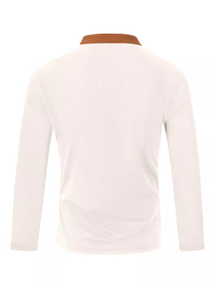 Men's Vintage Lace-up Long Sleeve Henley Plus Size, editorial view