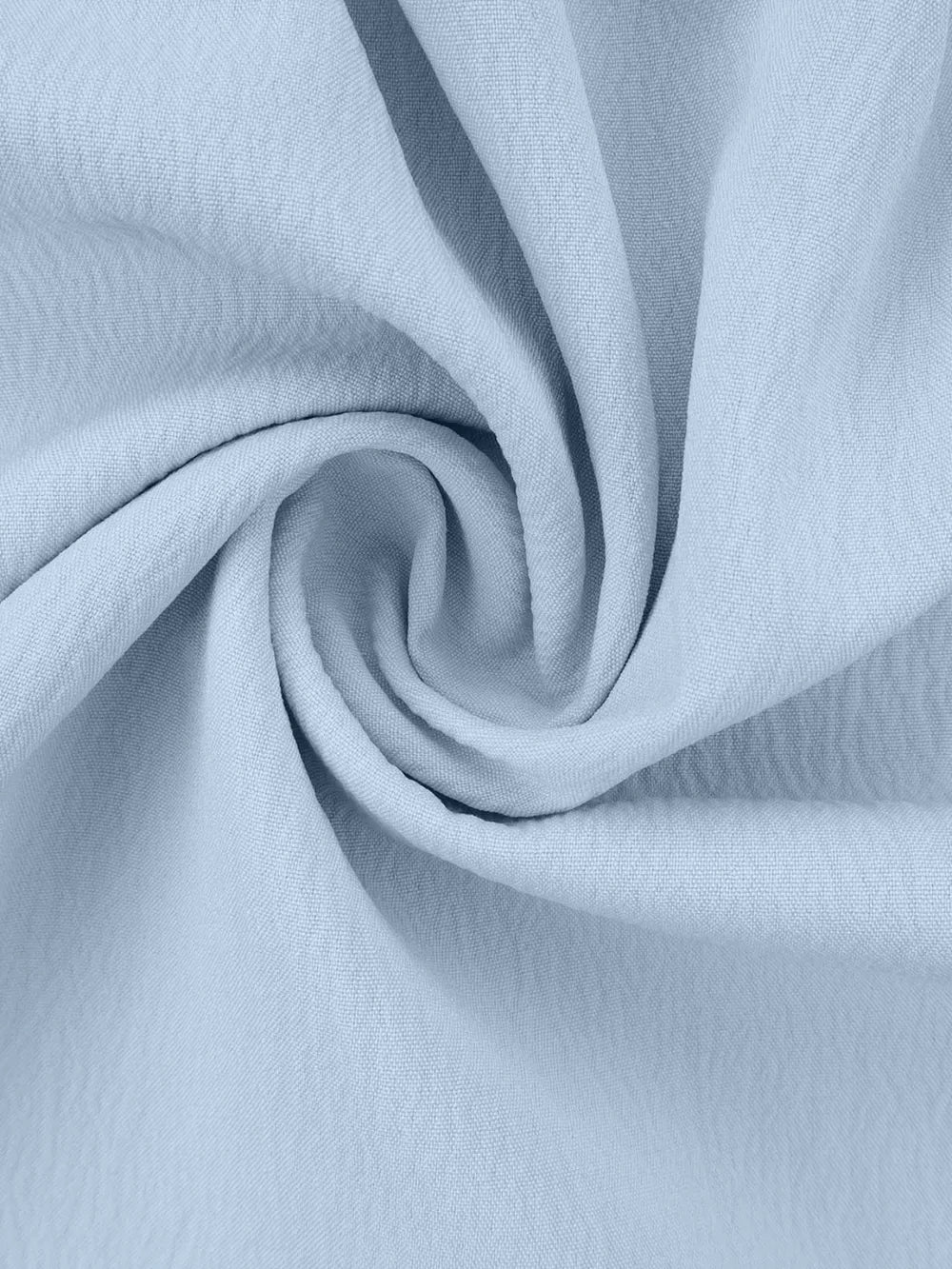Light blue polyester pajama fabric with a ruffled texture.