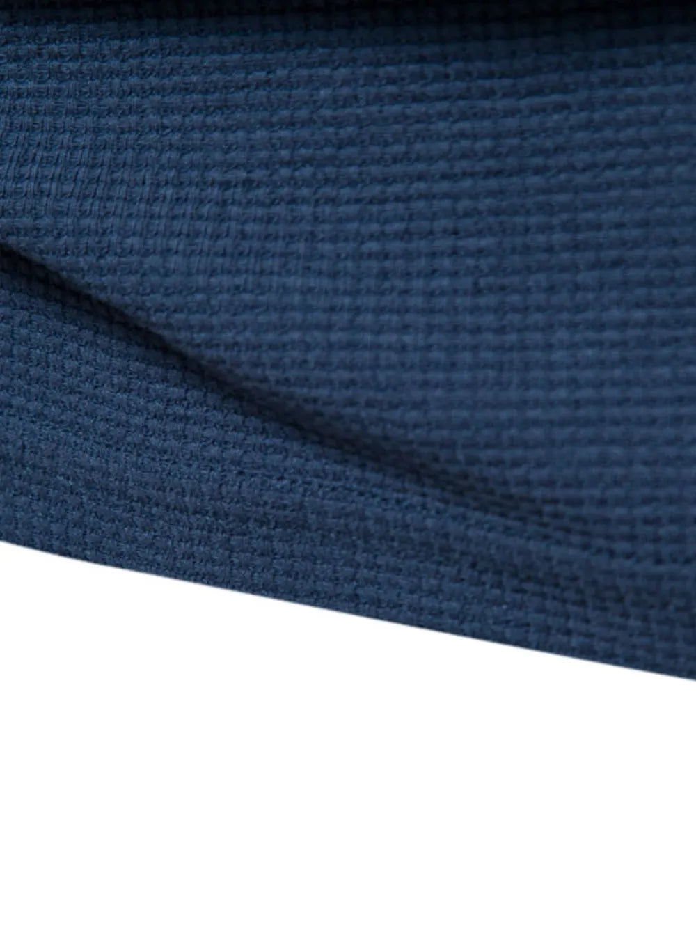 Navy textured crew-neck t-shirt knit fabric detail
