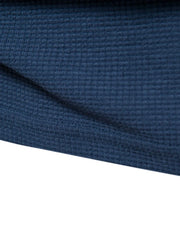 Navy textured crew-neck t-shirt knit fabric detail