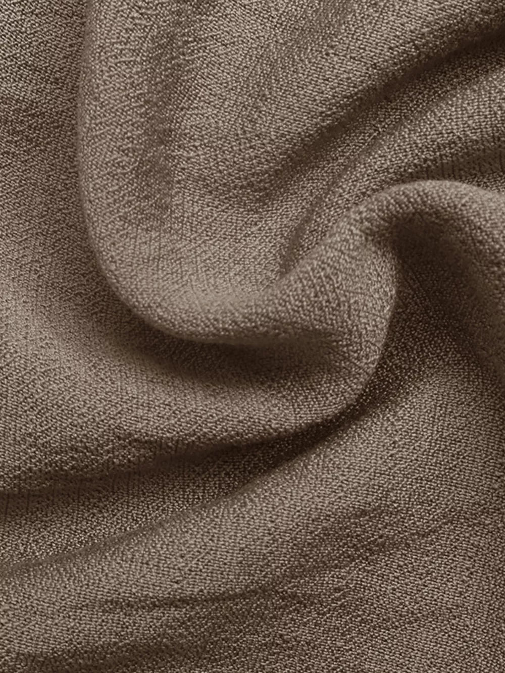 Brown smocked strapless wide-leg romper fabric detail