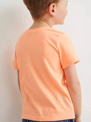 Toddler cotton crew neck t-shirt with crocodile surf adventure graphic