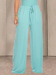 Effortless Strapless Smocked Jumpsuit