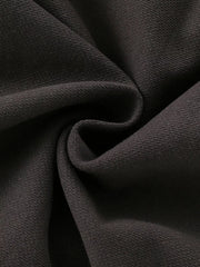 Coffee brown cotton blend sweatshirt fabric detail