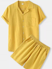 Casual Cotton Two-piece Set For Him