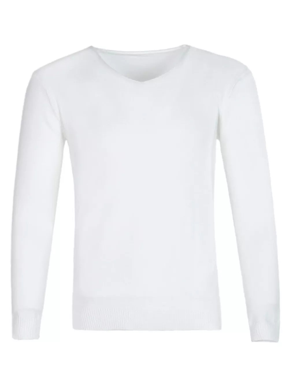 Men's Plus Size Solid Color Long Sleeve Knit Top in Navy, view 13