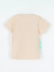 Children's Animal Print Round Neck Tee, back view