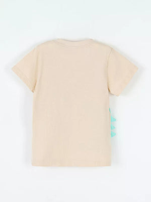 Children's Animal Print Round Neck Tee, back view