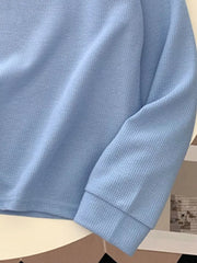 Crew Neck Long Sleeve Sweatshirt, close-up detail