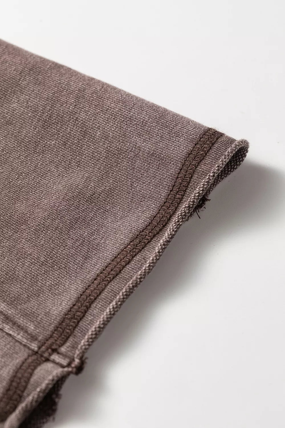 3/4 Sleeve Mineral Wash Cotton Top, product detail