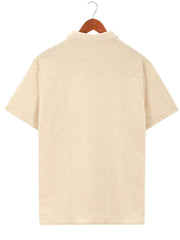 Men's Plus Size Short Sleeve Polo Shirt, fabric detail