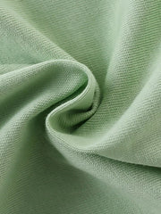 Light green cotton blend t-shirt fabric detail
