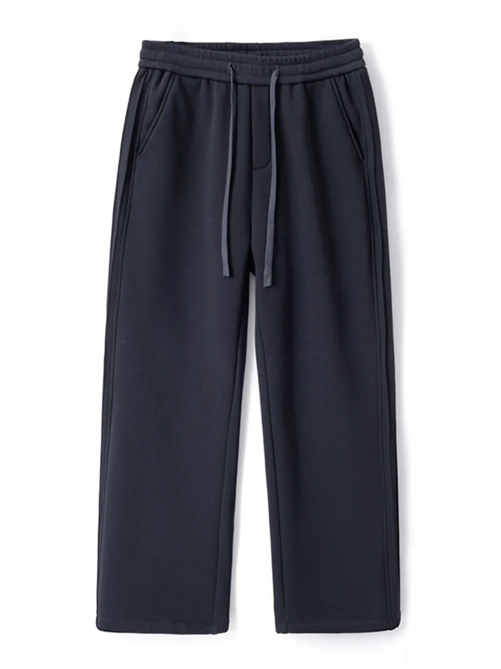 Men's black relaxed fit sweatpants with drawstring and pockets