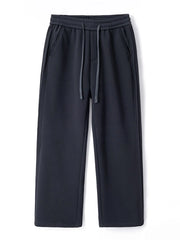 Men's black relaxed fit sweatpants with drawstring and pockets