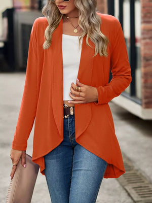 Light Gray cardigan with not lined and long sleeve