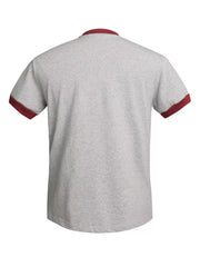 Men's Us Flag Graphic Round Neck T-shirt in Black, model styling view