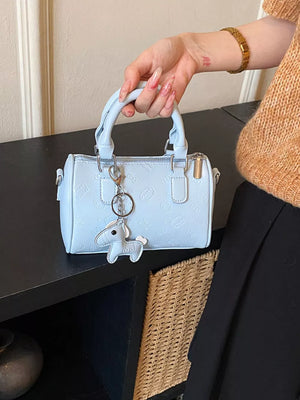 Top Handle Crossbody Bag in Pink Purple, front view