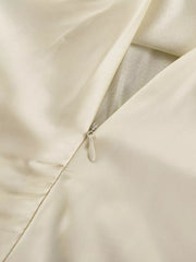 Elegant Backless Mini Dress With Long Sleeves