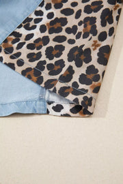 Leopard Print Accent Polo Dress