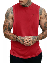 Men's Full Size Round Neck Tank Top Plus Size in Apricot, view 16