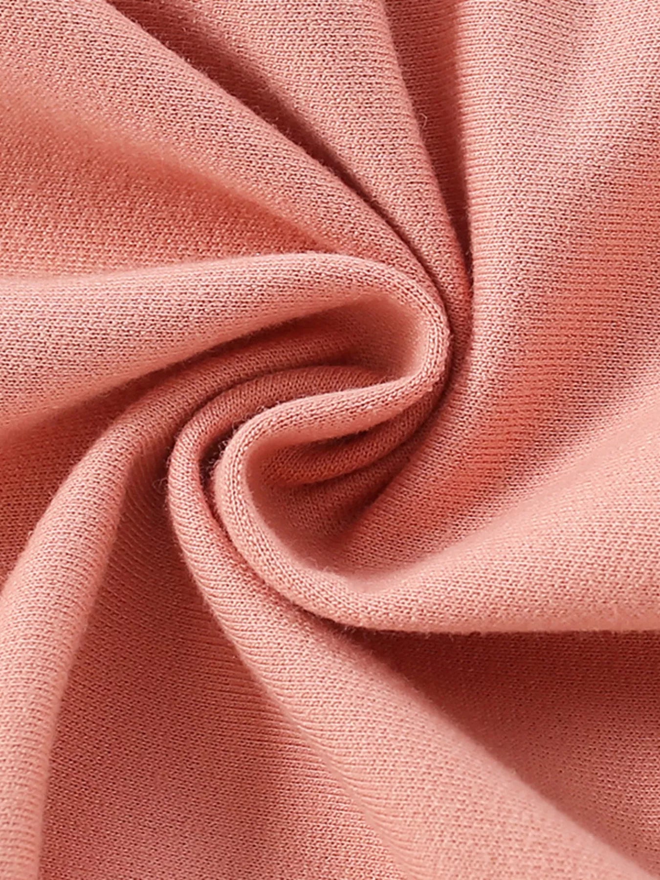 Dusty pink cotton sweatshirt fabric detail