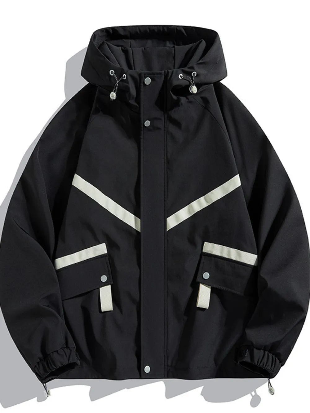 Oversized Hooded Zip-up Men's Coat