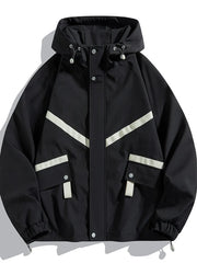 Oversized Hooded Zip-up Men's Coat