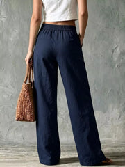 Elevated Wide Leg Pants With Pockets