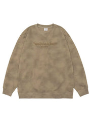 Oversized sweatshirt in Dune Yellow with embroidered text detail.