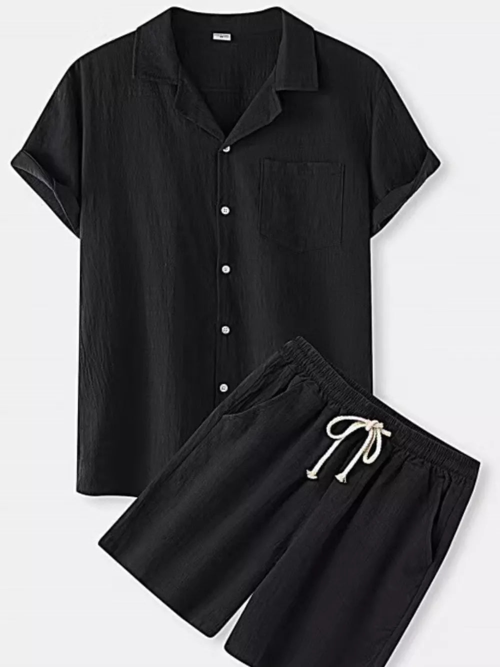 Casual Cotton Two-piece Set For Him