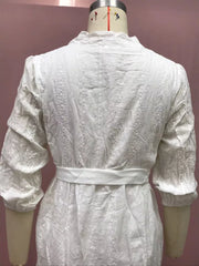 Charming Ruffled Hem Tie-waist Dress