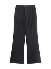 Black relaxed fit wide-leg sweatpants with a casual, basic style.
