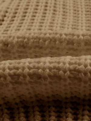 Ribbed Knit Round Neck Chunky Sweater in White, view 18