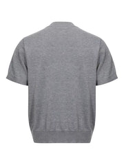 Men's Short Sleeve Henley Knit Top in Khaki, side view