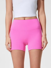 Nova Rise High-Motion Shorts in Fuchsia Pink, a seamless activewear style with a high waist.