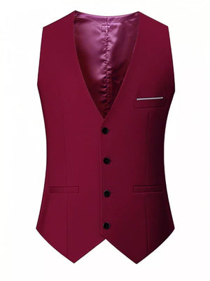 Men's Plus Size Classic Fit Button Up Vest, side view