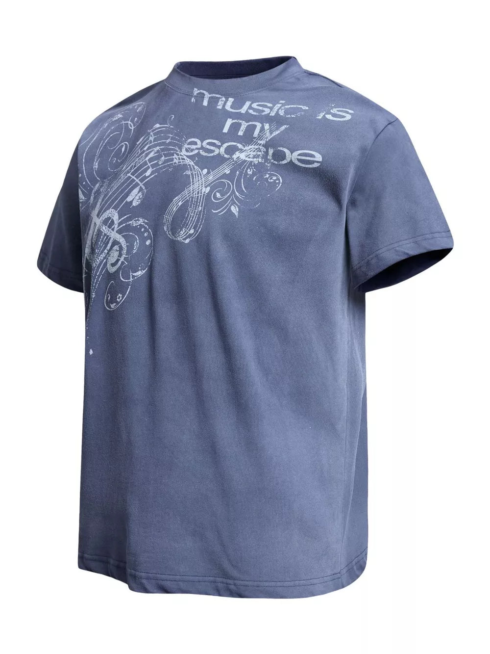 Men's Round Neck Short Sleeve T-shirt, side view