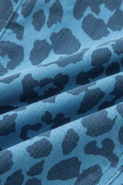Leopard Print Barrel Leg Jeans, view 14