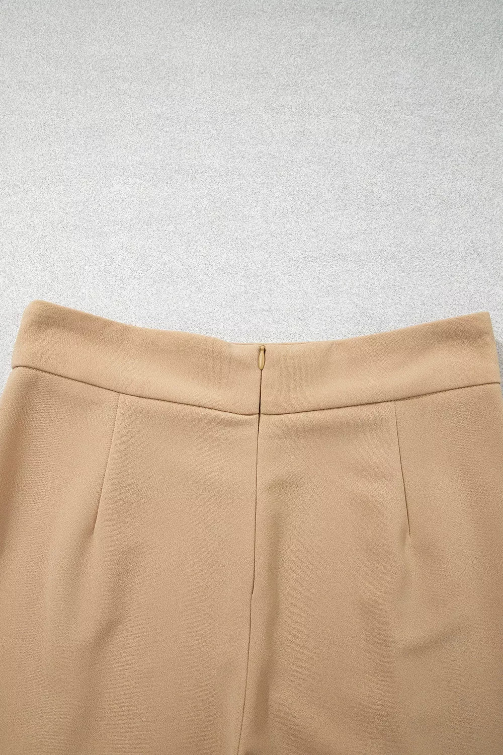 High Waist Full Length Regular Fit Pants in Tan, view 12