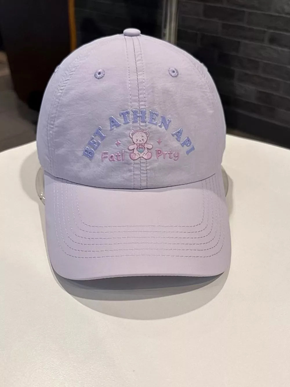 Charming Teddy Bear Embroidered Cap