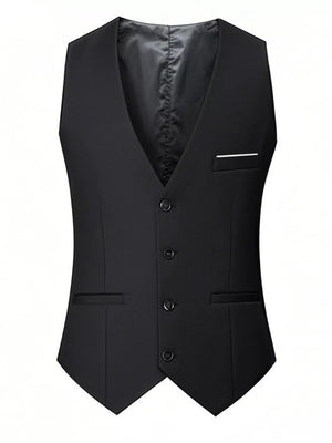 Men's Plus Size Classic Fit Button Up Vest, close-up detail