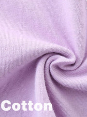 Lilac cotton toddler t-shirt fabric detail