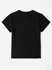 Black Mama Bolt graphic t-shirt with short sleeves and crew neck.