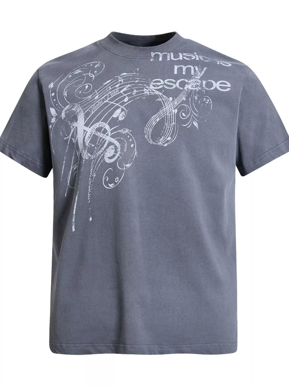 Men's Round Neck Short Sleeve T-shirt, editorial view